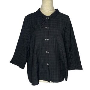 Niche Nilgun Derman Black Boxy Button Down Shirt
